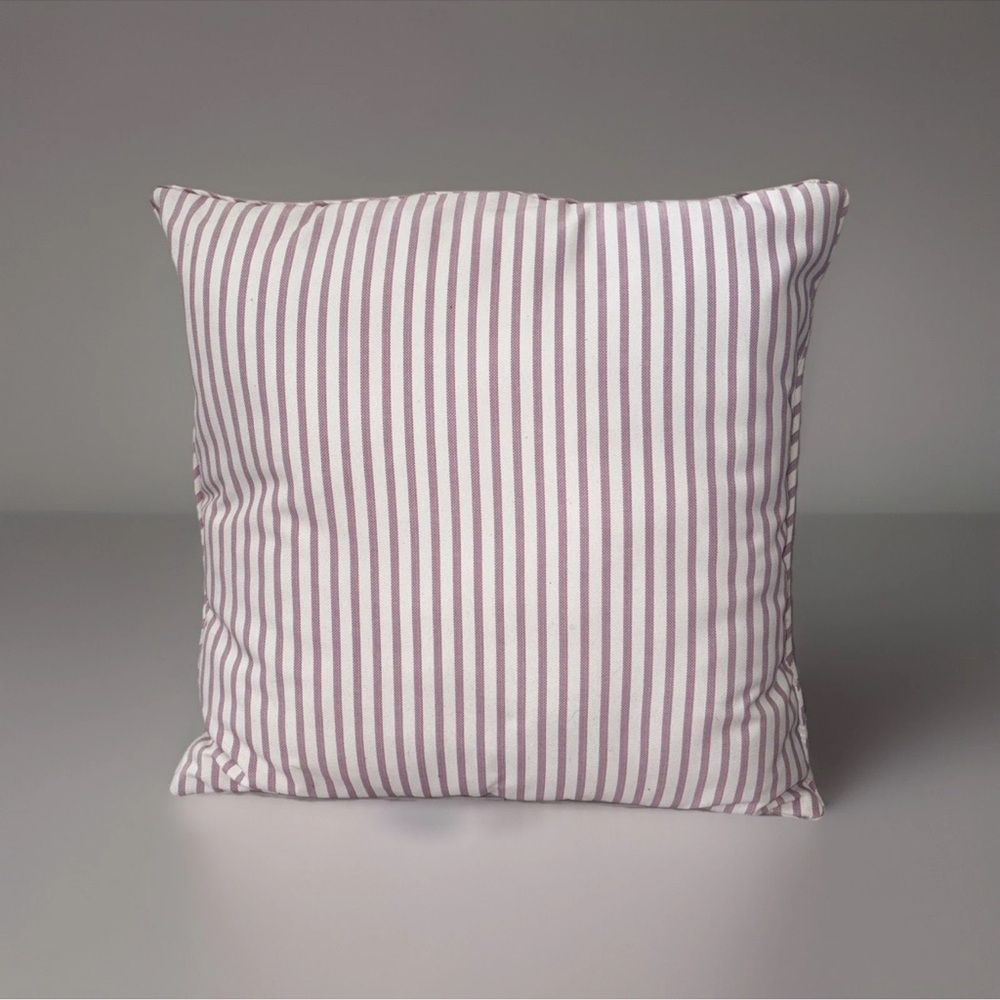 Brooks Brothers Pink White Striped Pillow 18”